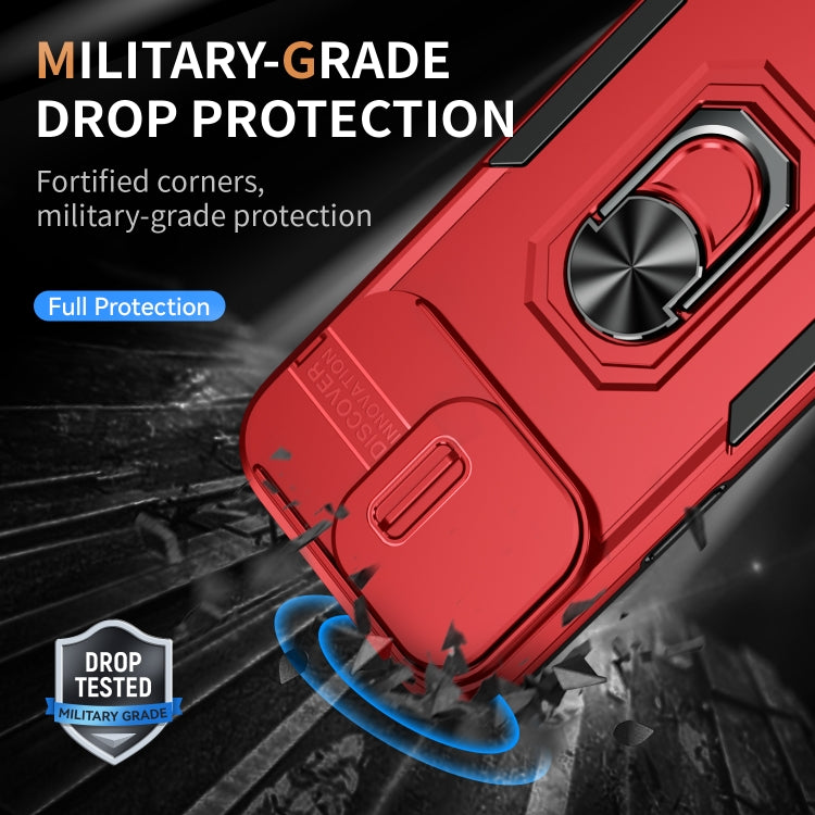 For iPhone 14 Pro Pioneer Armor Sliding Camshield Phone Case