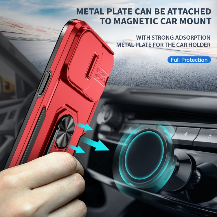 For iPhone 14 Pro Pioneer Armor Sliding Camshield Phone Case