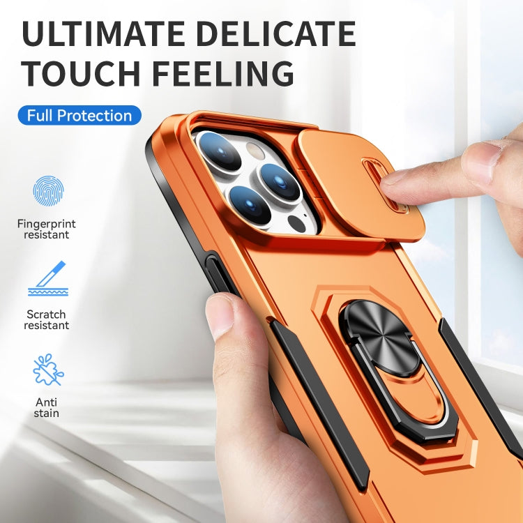 For iPhone 14 Pro Pioneer Armor Sliding Camshield Phone Case