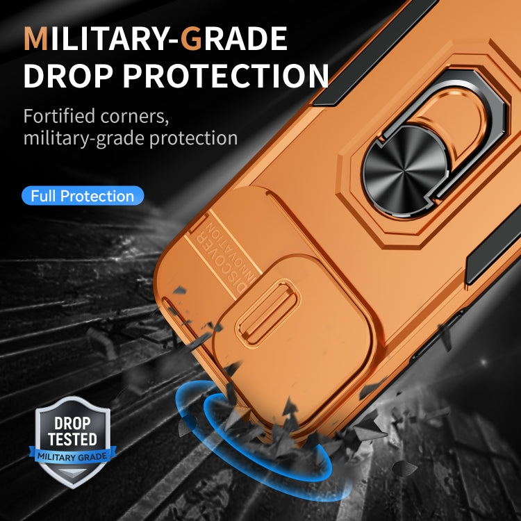 For iPhone 14 Pro Pioneer Armor Sliding Camshield Phone Case
