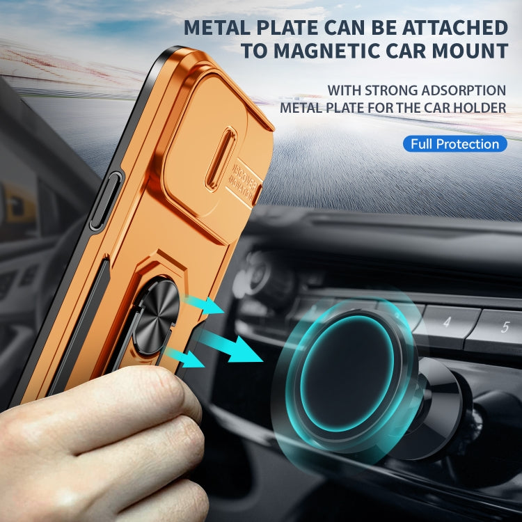 For iPhone 14 Pro Pioneer Armor Sliding Camshield Phone Case