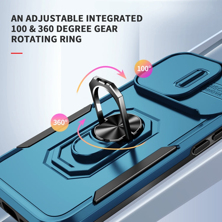 For iPhone 14 Pro Pioneer Armor Sliding Camshield Phone Case