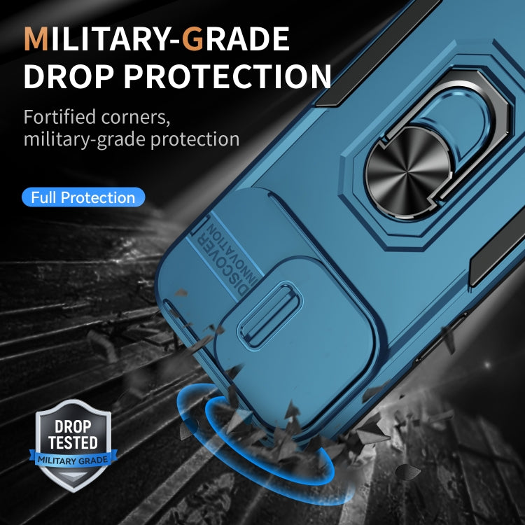 For iPhone 14 Pro Pioneer Armor Sliding Camshield Phone Case