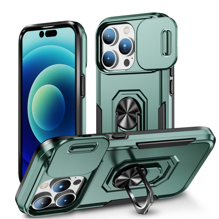 For iPhone 14 Pro Max Pioneer Armor Sliding Camshield Phone Case