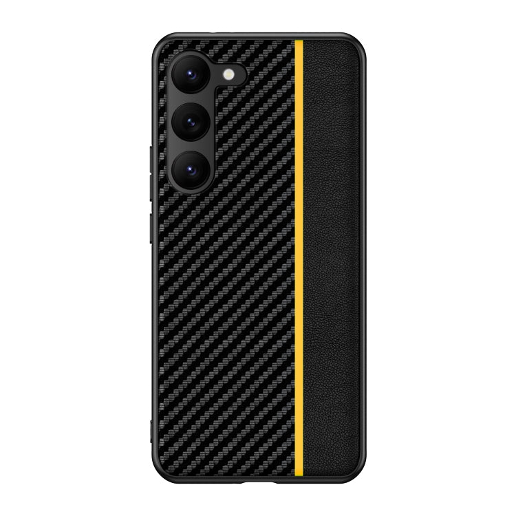 For Samsung Galaxy S23 5G Ultra-thin Carbon Fiber Texture Splicing Phone Case
