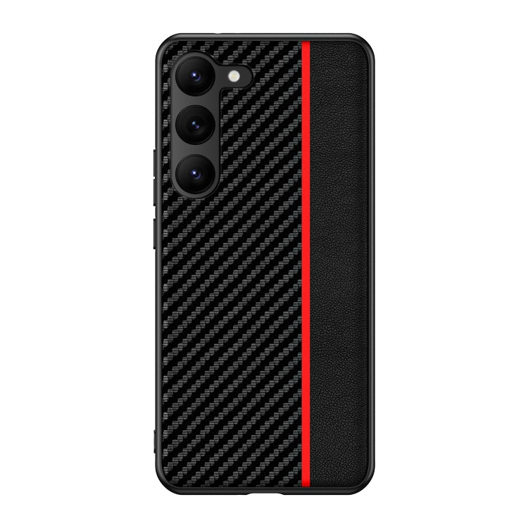 For Samsung Galaxy S23+ 5G Ultra-thin Carbon Fiber Texture Splicing Phone Case