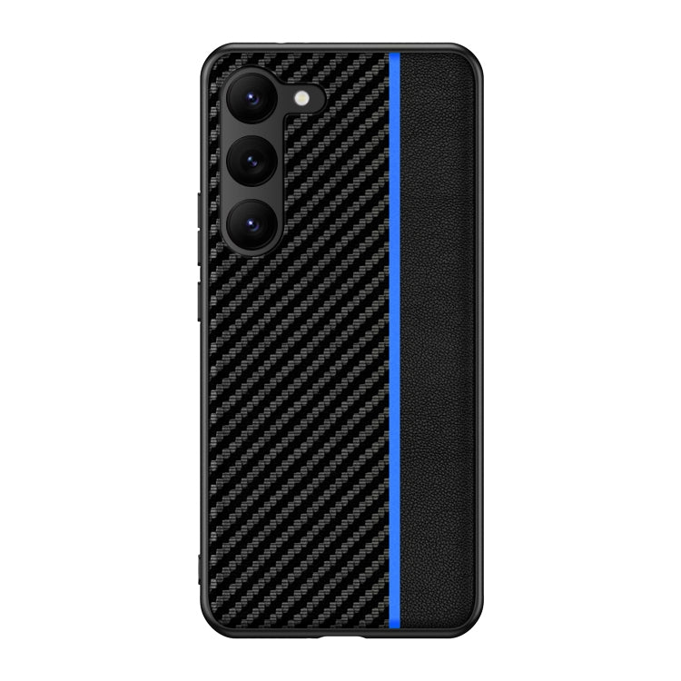 For Samsung Galaxy S23+ 5G Ultra-thin Carbon Fiber Texture Splicing Phone Case