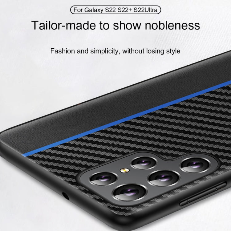 For Samsung Galaxy S23+ 5G Ultra-thin Carbon Fiber Texture Splicing Phone Case