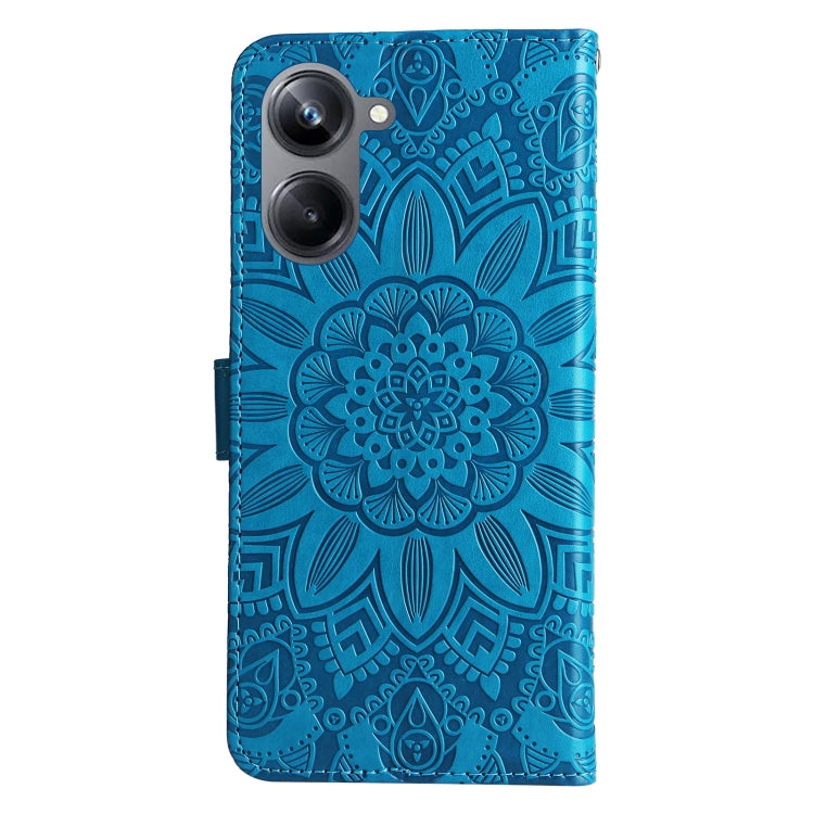 For Realme 10 4G Global Embossed Sunflower Leather Phone Case