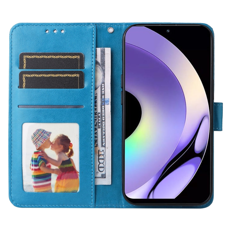 For Realme 10 4G Global Embossed Sunflower Leather Phone Case