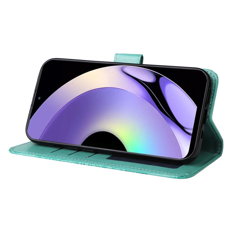 For Realme 10 4G Global Embossed Sunflower Leather Phone Case