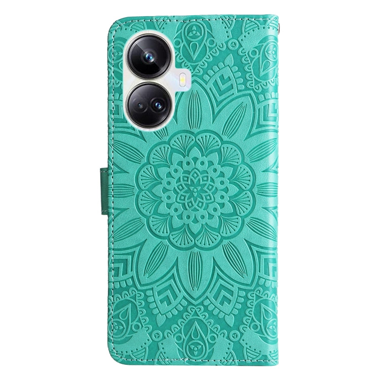 For Realme 10 Pro+ 5G Embossed Sunflower Leather Phone Case