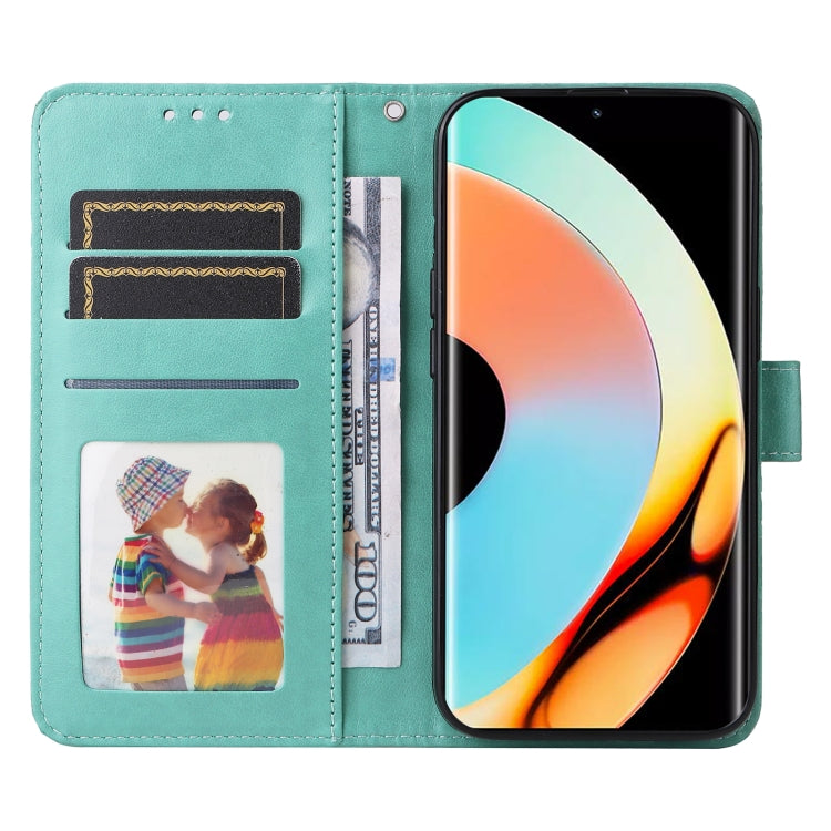 For Realme 10 Pro+ 5G Embossed Sunflower Leather Phone Case