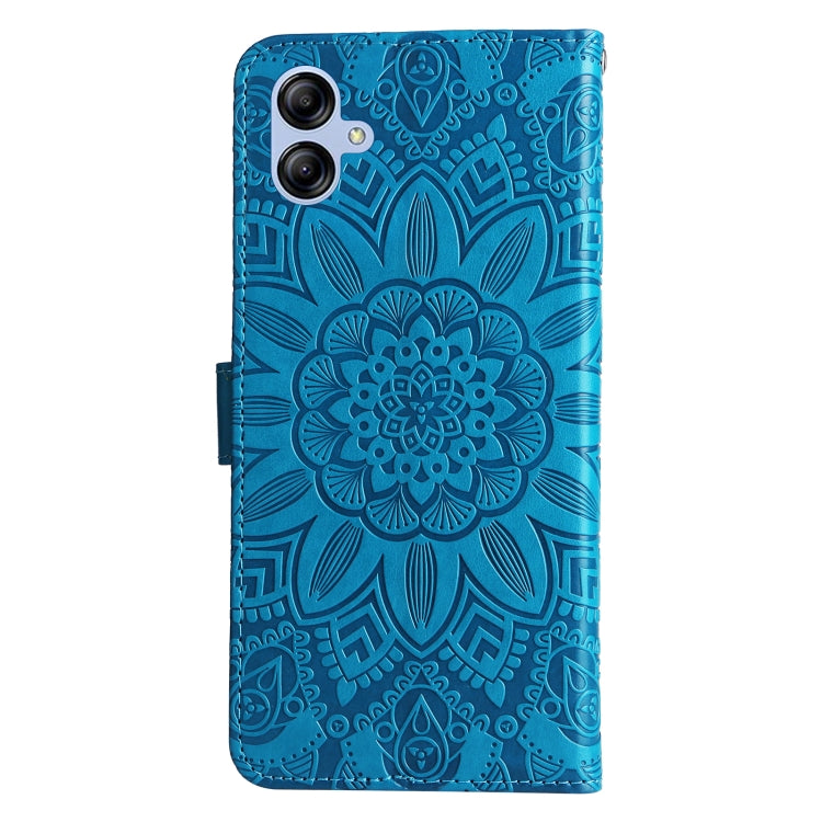 For Samsung Galaxy A04e Embossed Sunflower Leather Phone Case