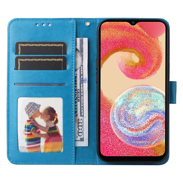 For Samsung Galaxy A04e Embossed Sunflower Leather Phone Case