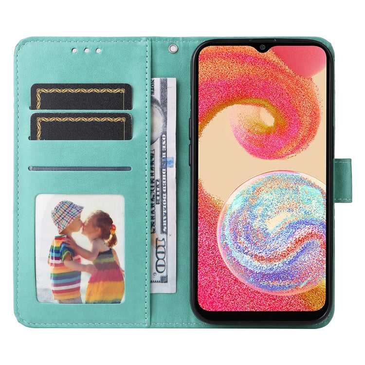 For Samsung Galaxy A04e Embossed Sunflower Leather Phone Case