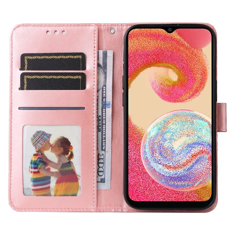 For Samsung Galaxy A04e Embossed Sunflower Leather Phone Case