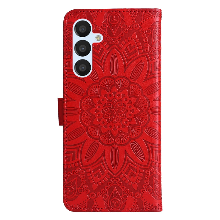 For Samsung Galaxy A34 5G Embossed Sunflower Leather Phone Case