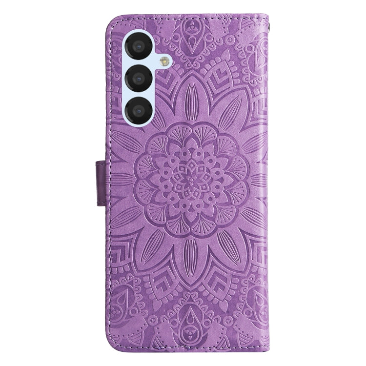 For Samsung Galaxy A34 5G Embossed Sunflower Leather Phone Case