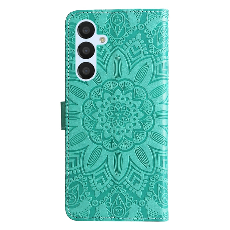 For Samsung Galaxy A34 5G Embossed Sunflower Leather Phone Case