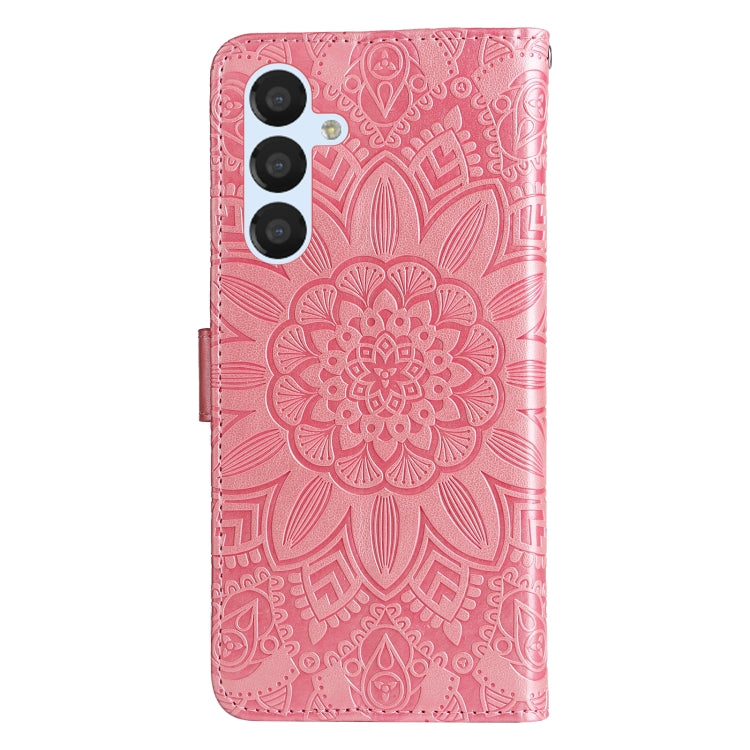 For Samsung Galaxy A34 5G Embossed Sunflower Leather Phone Case