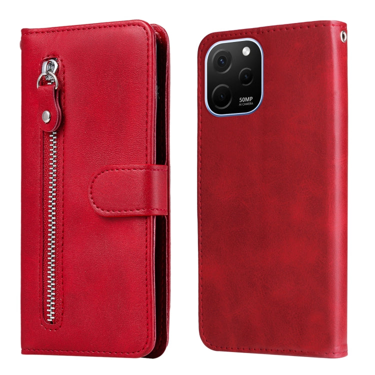 For Huawei nova Y61 Calf Texture Zipper Leather Phone Case