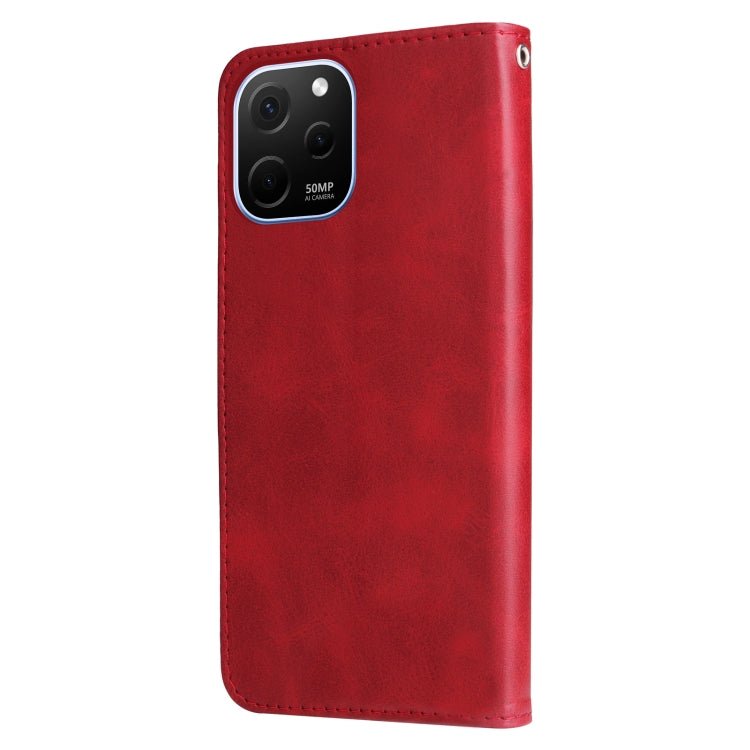 For Huawei nova Y61 Calf Texture Zipper Leather Phone Case