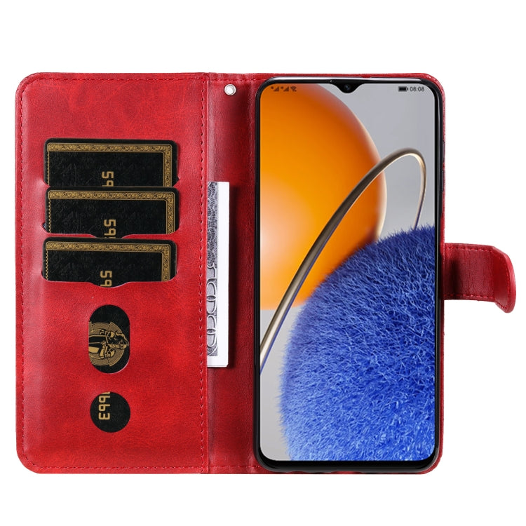 For Huawei nova Y61 Calf Texture Zipper Leather Phone Case