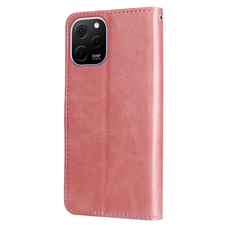 For Huawei nova Y61 Calf Texture Zipper Leather Phone Case