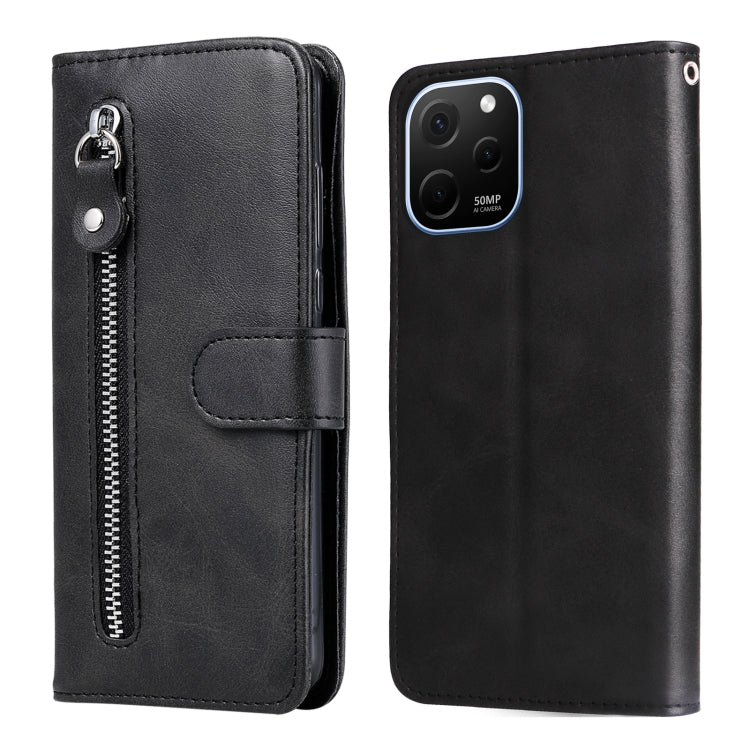 For Huawei nova Y61 Calf Texture Zipper Leather Phone Case