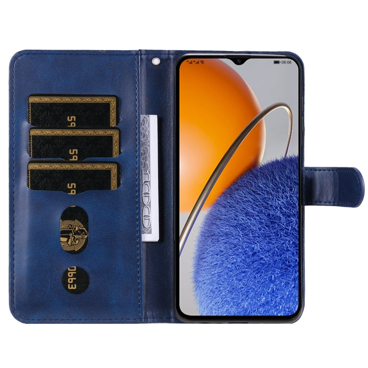 For Huawei nova Y61 Calf Texture Zipper Leather Phone Case