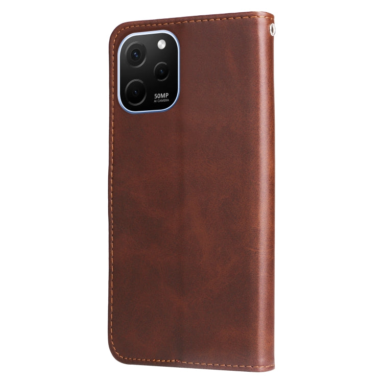 For Huawei nova Y61 Calf Texture Zipper Leather Phone Case