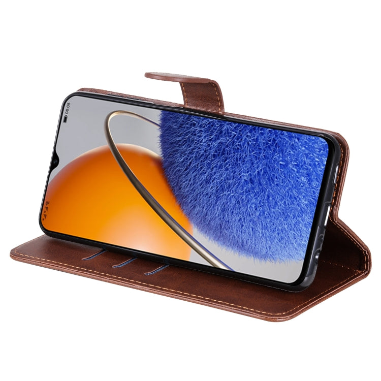 For Huawei nova Y61 Calf Texture Zipper Leather Phone Case