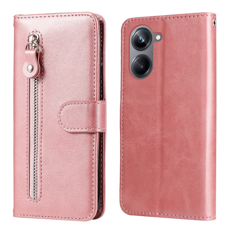 For Realme 10 4G Global Calf Texture Zipper Leather Phone Case