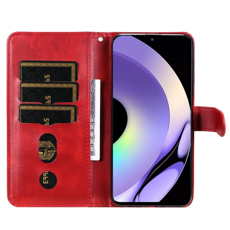 For Realme 10 Pro 5G Calf Texture Zipper Leather Phone Case