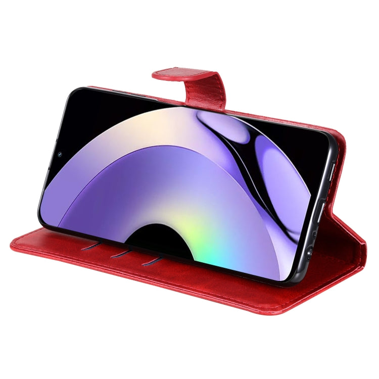 For Realme 10 Pro 5G Calf Texture Zipper Leather Phone Case