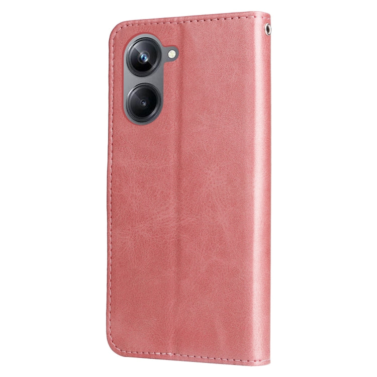 For Realme 10 Pro 5G Calf Texture Zipper Leather Phone Case