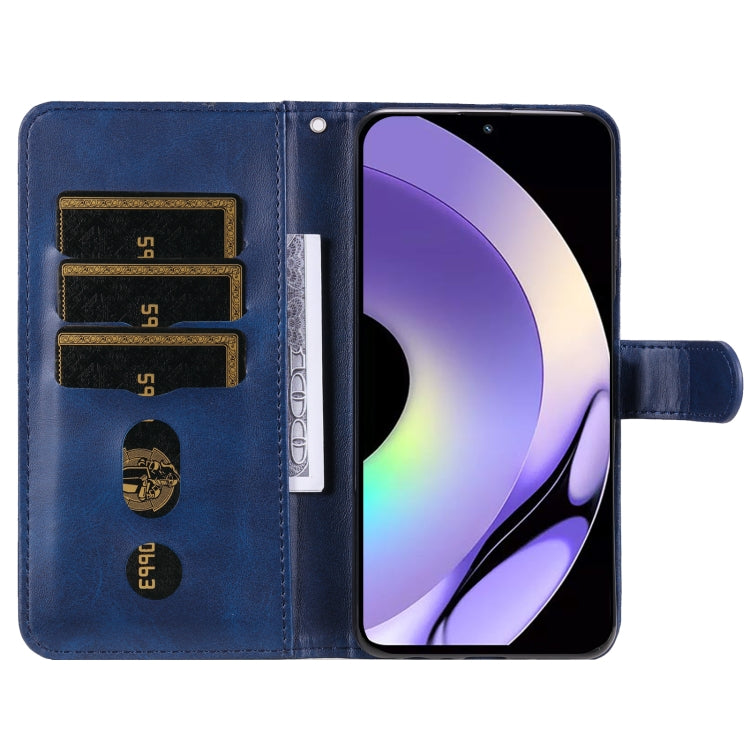 For Realme 10 Pro 5G Calf Texture Zipper Leather Phone Case