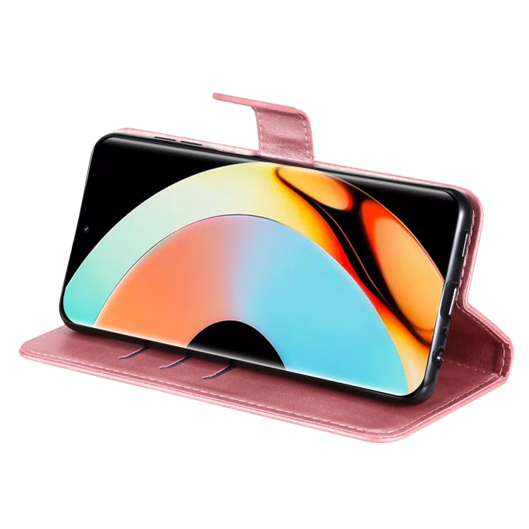 For Realme 10 Pro+ 5G Calf Texture Zipper Leather Phone Case