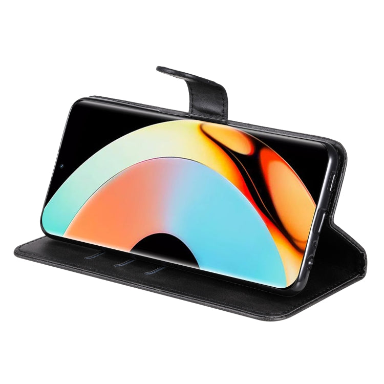 For Realme 10 Pro+ 5G Calf Texture Zipper Leather Phone Case