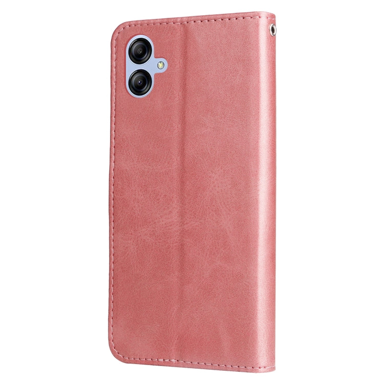 For Samsung Galaxy A04e Calf Texture Zipper Leather Phone Case
