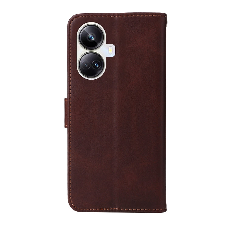 For Realme 10 Pro+ 5G Classic Calf Texture Flip Leather Phone Case