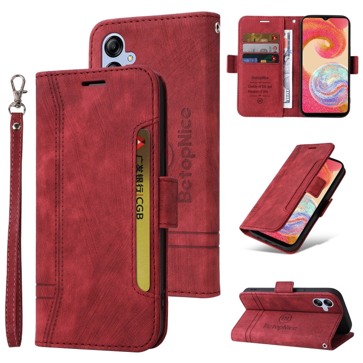 For Samsung Galaxy A04e BETOPNICE Dual-side Buckle Leather Phone Case