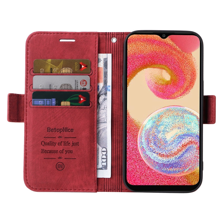 For Samsung Galaxy A04e BETOPNICE Dual-side Buckle Leather Phone Case