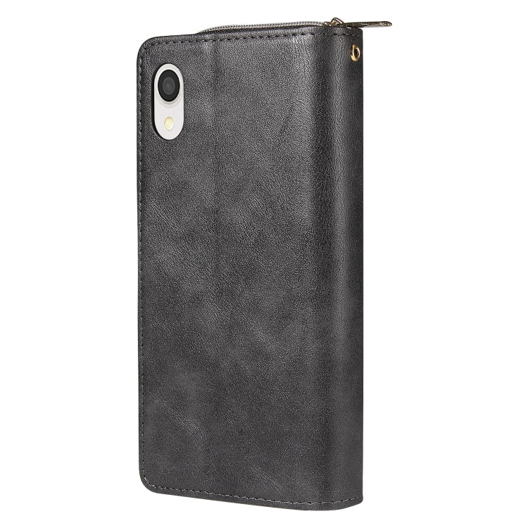 For Samsung Galaxy A22e 5G 9 Card Slots Zipper Wallet Bag Leather Phone Case