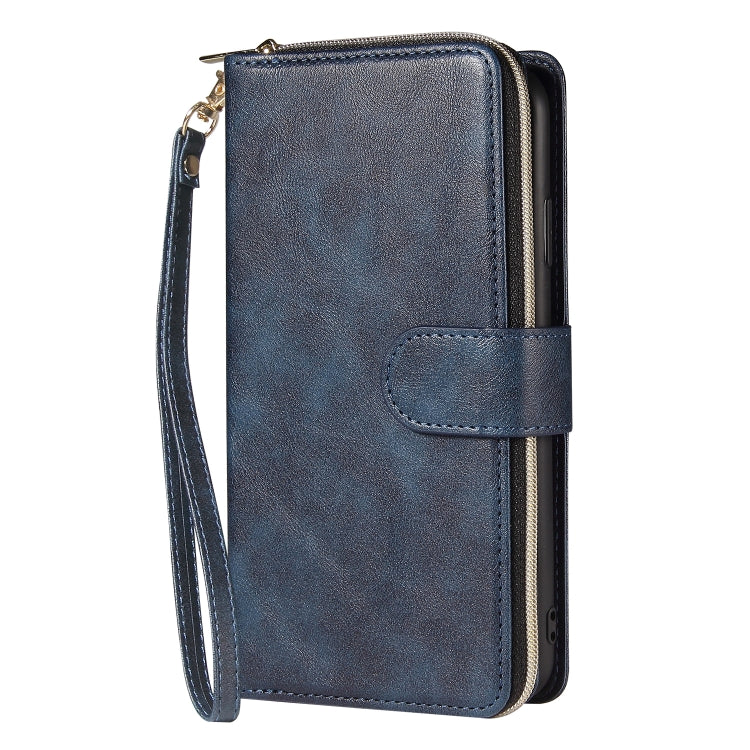 For Samsung Galaxy A22e 5G 9 Card Slots Zipper Wallet Bag Leather Phone Case
