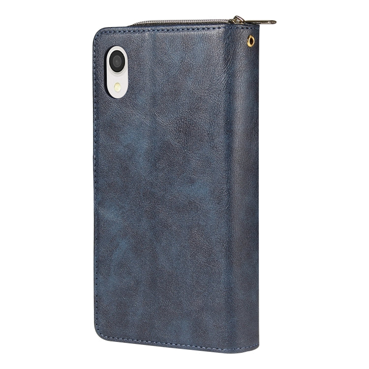 For Samsung Galaxy A22e 5G 9 Card Slots Zipper Wallet Bag Leather Phone Case