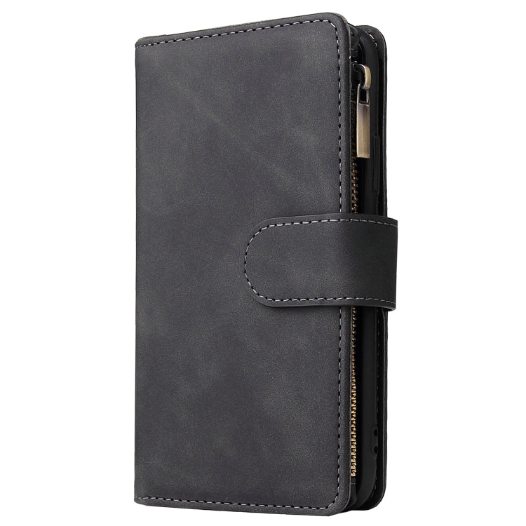 For Samsung Galaxy A22e 5G Multifunctional Frosted Zipper Wallet Leather Phone Case