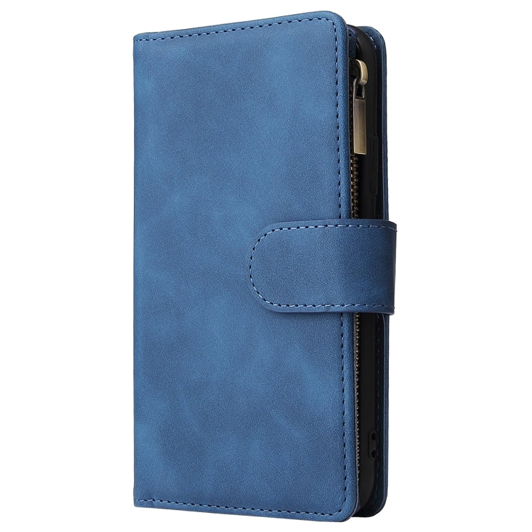 For Samsung Galaxy A22e 5G Multifunctional Frosted Zipper Wallet Leather Phone Case