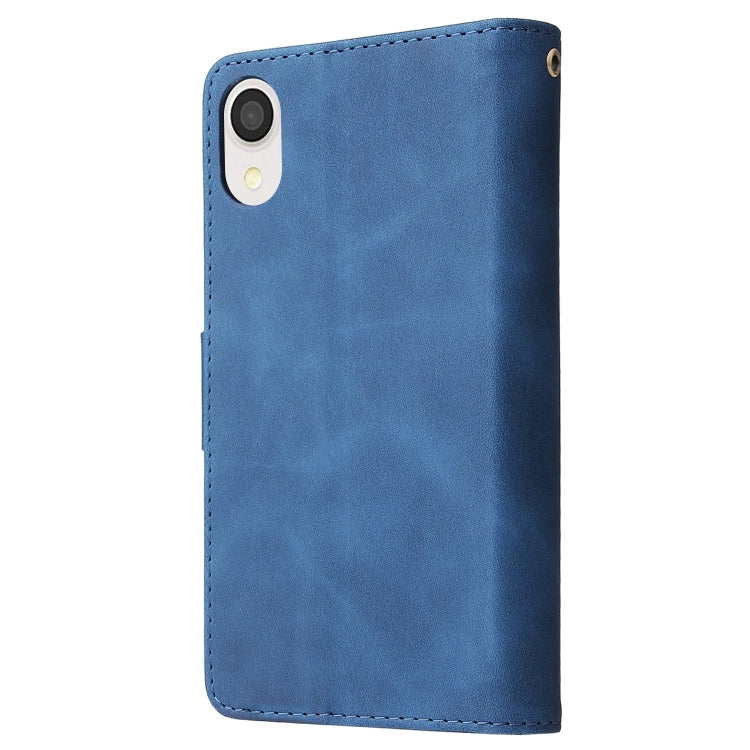 For Samsung Galaxy A22e 5G Multifunctional Frosted Zipper Wallet Leather Phone Case